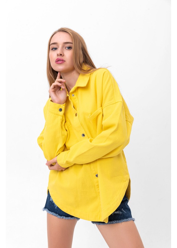 Gabardin Cift Cepli Sarı Gömlek