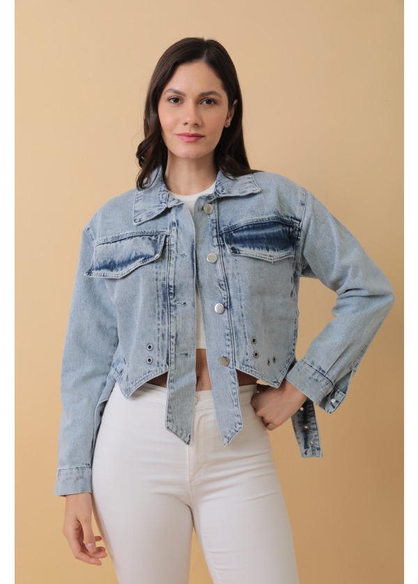 Tasarım Denim Crop Ceket