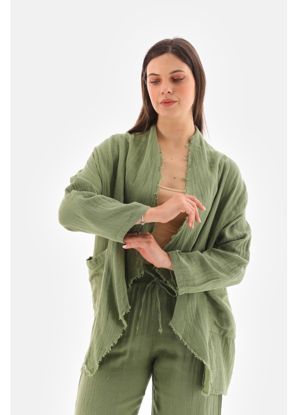 Yazlık Cepli İnce Ceket