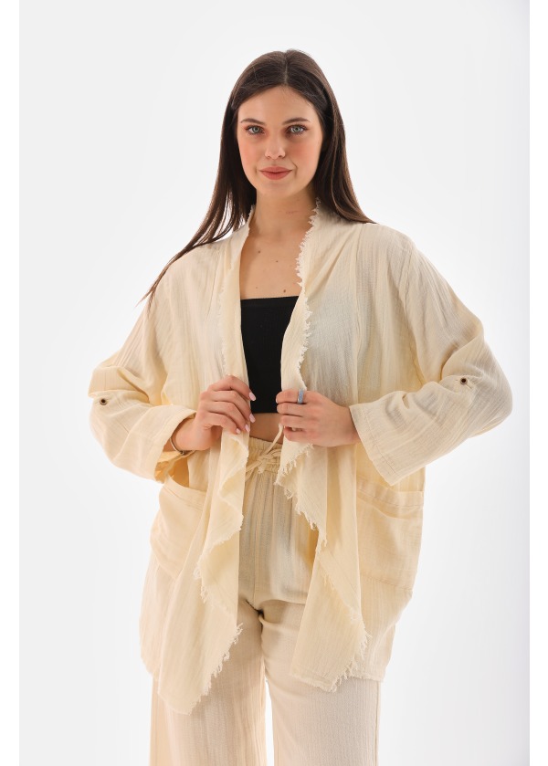 Yazlık Cepli İnce Ceket